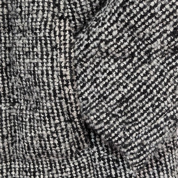 Chicos Wool Coat Womens 12 14 Black Nubby Bouclé Old Money French Girl Quiet Lux - Picture 3 of 13